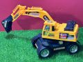 Kids Construction Crane Toy - Yellow Excavator Truck - Moveable Arm & Rotating Wheels - Durable Material - Educational & Fun Toy for Toddlers - Realistic Heavy-Duty Truck - Ideal Gift for Boys & Girls - Indoor & Outdoor Playset. 