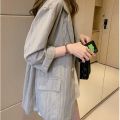 2023 Summer Large Size Women's Clothing Fat mm Graceful and Fashionable Mid-Length Long Loose Sun Protection Small Suit outside. 