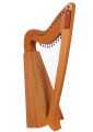Gevon Ash wood Irish Harp 15 strings with semi tone levers, tuning key, carry bag and spare strings. 