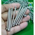 DreamsMart Pack of 10pcs 2 inch OR 3mm x 50mm Hard Tough Self Tapping Screw Nickler Pan Head Screw Drilling Metal Screw Galvanized. 