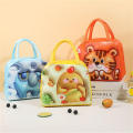 Thickened Lunch bag Portable Large capacity 3D Cartoon  print Insulated lunch box Handheld Thermal insulated Cartoon pattern lunch bag for School Picnic Outdoor Kids Food storage. 