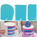 Double Edge Cake Decorator Icing Combs (3 pcs). 