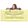 Personlized Panafle PVC Banner Print | Size: 2x5 Feet (24x60 Inches). 