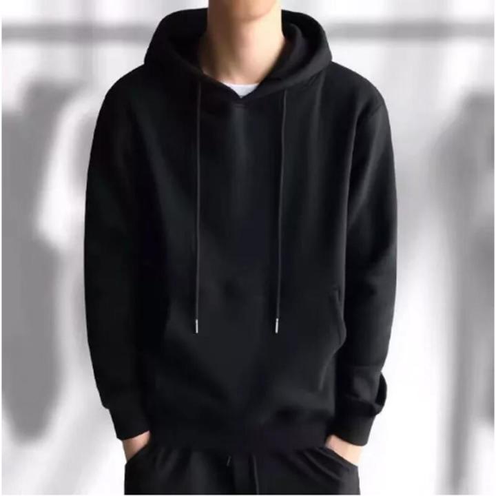 Bindas Collection High quality imported casual pull over Black kangaroo hoodie For Winter For Men/kangaroo hoodie For Women