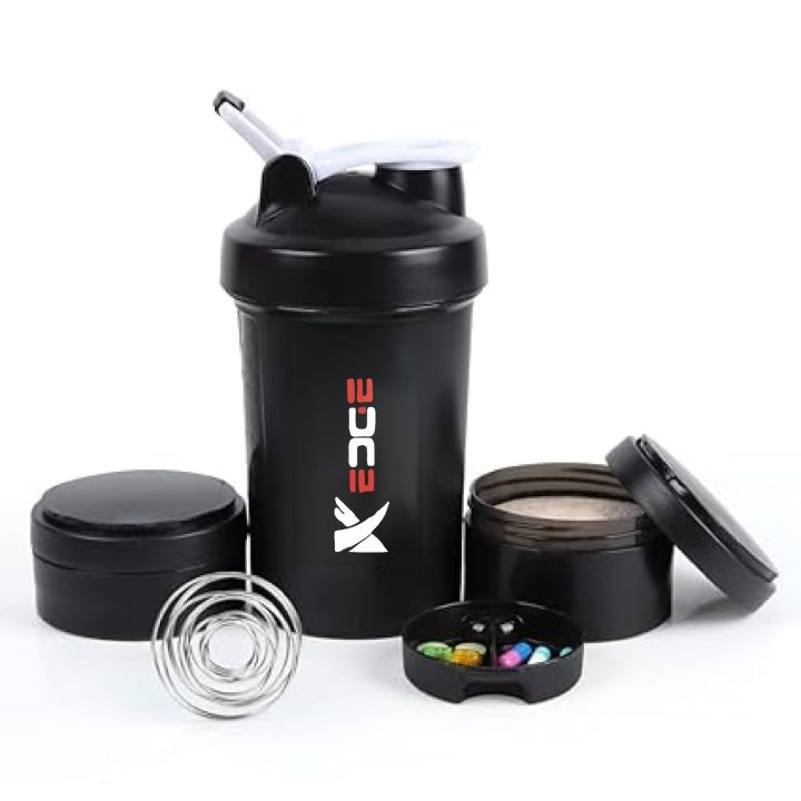 Best Quality Protein Shaker Bottle, Sports, Strada Shaker Cup, Blender Bottle Shaker,3-in-1 for Convenient Mixing Storage(500ML),Hydration-Perfect for Fitness .Fitting easily into gym Bags   Pre workout Men and Women.