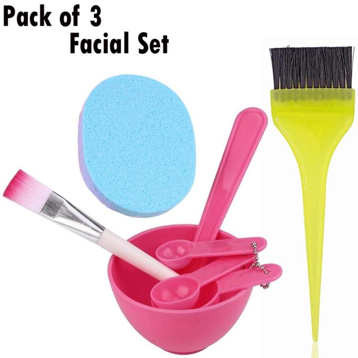 Professional Bleach Bowl Set, Bleach Bowl, Facial Bowl Set, Brush, 1 Facial foam - 1 bleach brush - For Women, Salon And Parlour Accessories
