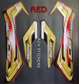 Honda CG125 2026 Stickers | Golden Edition  (Red & Black) | Complete Tank & Side Cover Set | New Model Design. 