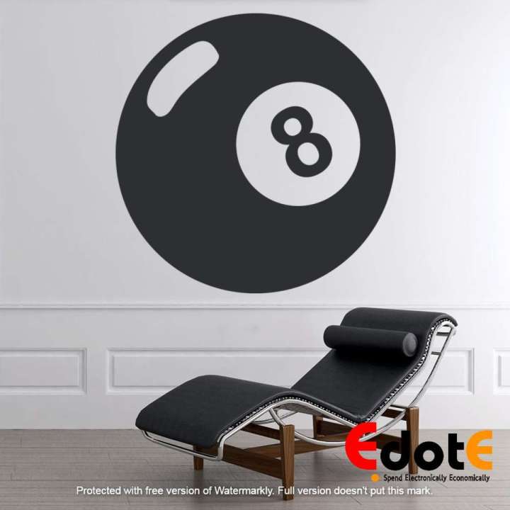 snooker 8 ball pool Wall sticker 8ball Stickers for wall decoration snoker decor bedroom kids boys room girls