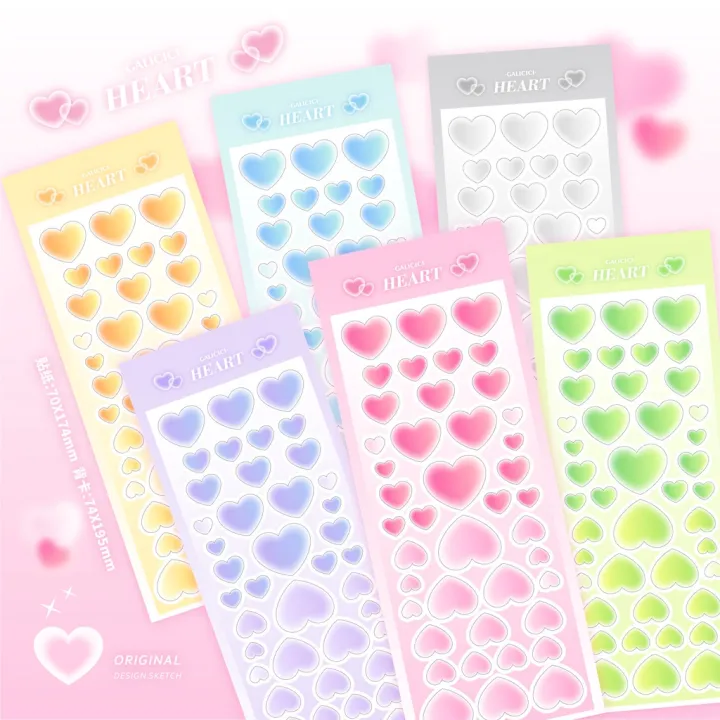 Steve%20Heart%20Sticker%20Atmosphere%20Love%20Sticker%20Photocard%20Toploader%20Decoration%20Material%20Stickers%20-%20Image%204