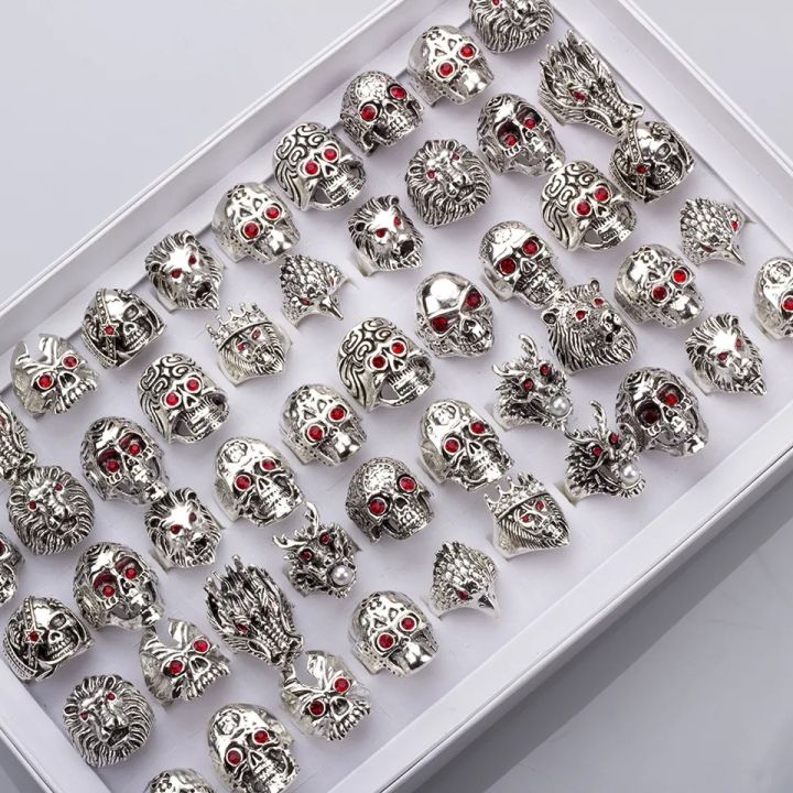 Wholesale%202Pcs/Lot%20Vintage%20Punk%20Animal%20Sull%20Skeleton%20Snake%20Opening%20Rings%20for%20Men%20Women%20Biker%20Cool%20-%20Image%204