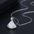 Stainless steel necklace for women Girl skirt stone Pendant Women necless Rose gold chain Adult etiquette gift shell necklace. 