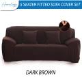 Stretchable Fitted Sofa Cover Set for 5 & 7 Seater – Elastic Jersey Fabric Couch Slipcovers for All Sofa Types – Soft & Comfortable Sofa Protector. 
