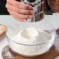 Stainless Steel Flour Sifter with Hand Press Design, Sieve Cup with Measuring Scale for Baking Flour, Powdered Sugar and Other Flour - Flour Shaker. 