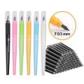 Luxury Fountain Pen Replacable Ink Set F 0.5 mm School office supplies Caligraphy pen for writing Cute Korean Stationery. 