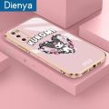 dienya For Samsung Galaxy S20 Case Cartoon Kuromi Side Edge Pattern Luxury Plating Soft Silicone Protection Phone Cases. 