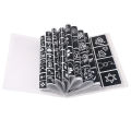 JM 264 maps 17 Sheet Waterproof Henna Tattoo Painting Templates Mehendi Airbrush Glitter Temporary Body Art Set Decal DIY Painting. 