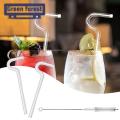Green forest Anti Wrinkle Straw Reusable Glass Drinking Anti Wrinkle Straw. 