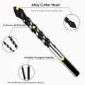 Multirpose Drill Bits, 10-Piemm Multi-material Drill Bit Set for Drilling in Tile, Gl, Concrete, Brick, Wood, and Plastic, Tungsten Caide Tipped onry Drill Bit Set. 