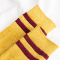 Women Color Block Striped Thigh High Knitted Long Socks Over The Knee Stockings. 