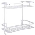 2 Layer Aluminium Bathroom Corner Rack. 