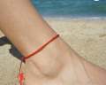 (Pack of 4) Red Ankles Bracelet Thread For Girls & boys, women, light weight, simple, charming, beautiful, casual, party wear. 