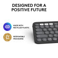 Logitech K380s Pebble Keys 2 Bluetooth Wireless Keyboard-Graphite. 