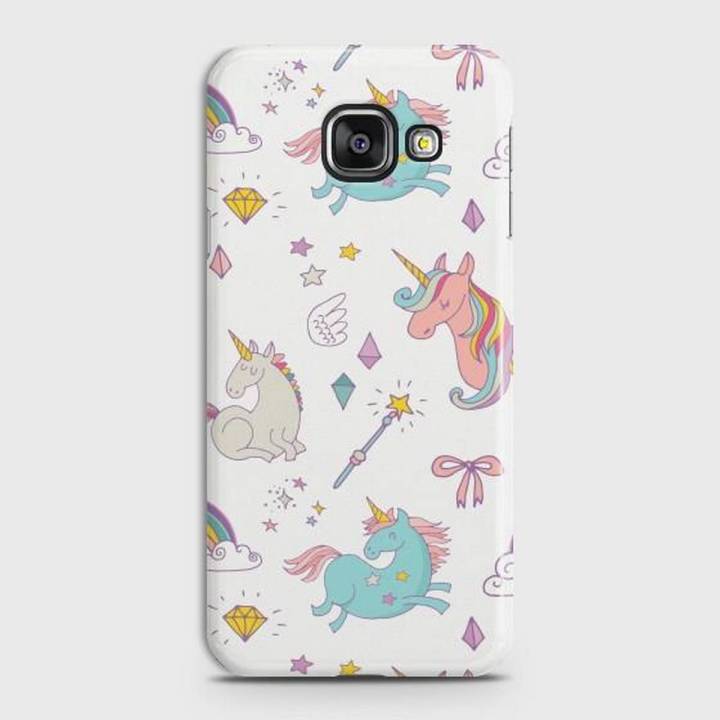 Samsung A3 2016 (A310) Cover - SkinLee HQ Hard Case - Neon Rainbow Unicorn - SKINLEE-475-1-237-32