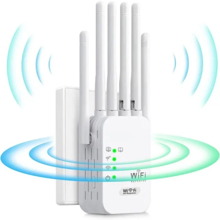 300Mbps Wireless WiFi Extender WiFi Booster 2.4G Network Amplifier 360° Full Coverage