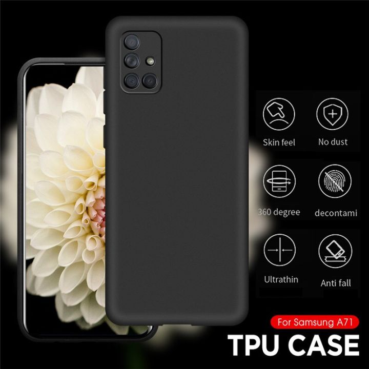 Samsung%20Galaxy%20A51%20Soft%20Silicon%20Matte%20Back%20Cover%20Protective%20Phone%20Case,%20Black%20-%20Image%204