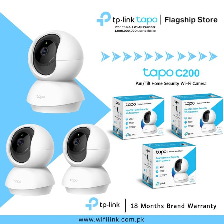 TP-Link Wi-Fi Camera Tapo C200 Pan/Tilt Home Security Wi-Fi Camera - 18 Months Brand Warranty