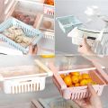 High Quality Unbreakable Adjustable & Stretchable Fridge Storage Basket Expandable Fridge Storage Rack Plastic Fridge Space Saver Food Organizer Tray Refrigerator Pull-out Drawers (Large Size) Multicolour. 