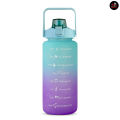 2 Liter Water Bottle - Premium Quality Leakproof Sports Water Drinking Bottle Outdoor Travel Purple & Blue Color Gradient Bottle - Torrnado. 
