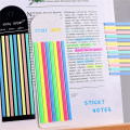 1280 PCS Highlighter Tape Morandi Neon Clear Highlighter Strips Flags Stickers Long Fluorescent Strips. 