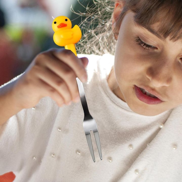 Fruit%20Fork%206%20Stainless%20Steel%20Cake%20Forks%20Small%20Duck%20with%20Jar%20Choices%20for%20Cakes%20with%20Cute%20Animals%20for%20Afternoon%20Tea%20Dessert%20Tableware%20-%20Image%205