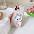 Cute Cartoon Disney Marie Cat Noctilucent Transparent Phone Case For iPhone 15 14 Pro 13 12 11 Pro Max Shockproof Soft Cover. 