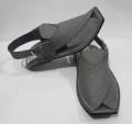 ASH GREY PESHAWARI LEATHER CHAPPAL FOR MEN. 