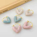 Multi color Korean Jewellery S925 Needle Beautiful Heart Shape Earings for Girls - New Design Korean Jewellery For Girls. 