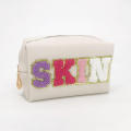 Waterproof Cosmetic bag Trendy Letter Print Makeup case Travel pouch for Travel Daily use Beauty professionals Gift Makeup organization. 