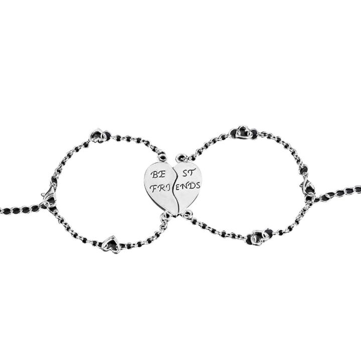 2Pcs Best Friends Heart Joint Pattern Bracelets