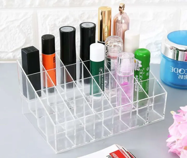 24%20Grid%20Plastic%20Lipstick%20Transparent%20Jewelry%20Storage%20Box%20Makeup%20Organizer%20Holder%20-%20Image%203