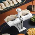 Double Head Automatic Dumpling Mold ,Stainless Steel Pierogi Maker ,Instant Samosa Maker Wrap Two at Once. 