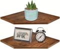 Homode Corner Shelf Wall Mount, Set of 2 Floating Corner Shelf Organizer for TV Accessories, Speaker, Cable Box, Game Console, Storage for Bathroom Kitchen Living Room Bedroom. 