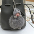 Pendant Keychains Ornamental Knitted Hat Wear Baby Key Ring. 