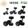 SNK FITNESS Premium Dumbbells Set 1kg to 20kg | Rubber Coated, Anti-Slip Metal Handle, Home Gym & Workout Fitness Equipment 1kg, 2kg, 3kg, 4kg, 5kg, 6kg, 7kg, 8kg, 10kg Dumbbells for Exercise, Professional dumbbells for the perfect workout for men & women. 