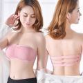 Seamless Cotton Strapless Bra with Removable Pads. 