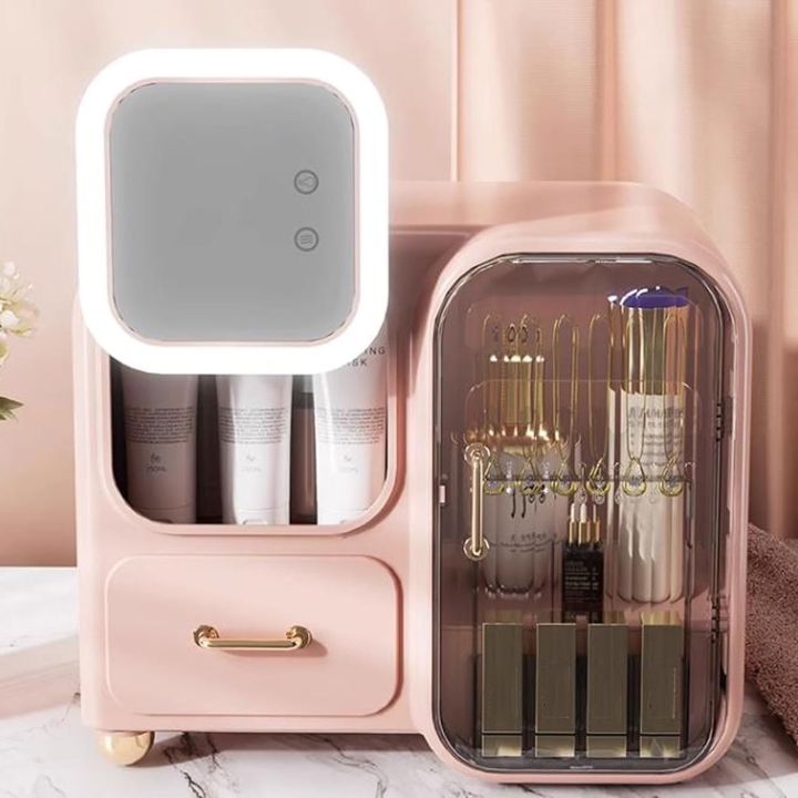 Makeup%20Organizer%20Storage%20Box%20With%20Mirror,%20Skincare%20Cosmetic%20Organizer%20Large%20-%20Image%206