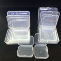 Clear PP Box Long Square Plastic Packing Empty Box Parts Mobile Phone Repair Box Tool Mini Small Storage Box. 