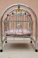 New Born Baby Swing Bed in Silver Chrome with Soft Mattress - Royal Look New Edition. 