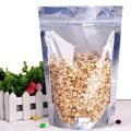 Pack of 6 Aluminum Foil Standup Pouch Bags , Resealable ziplock Stand Up Drink Bags Pouches , Snack Packing Bags 5.5x10 Inches. 