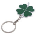 1Pc Stainless Green Leaf Keychain Fashion Four Leaf Clover Steel Lucky Key Chain Eshylala. 